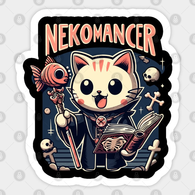 Kawaii Nekomancer Sticker by TomFrontierArt